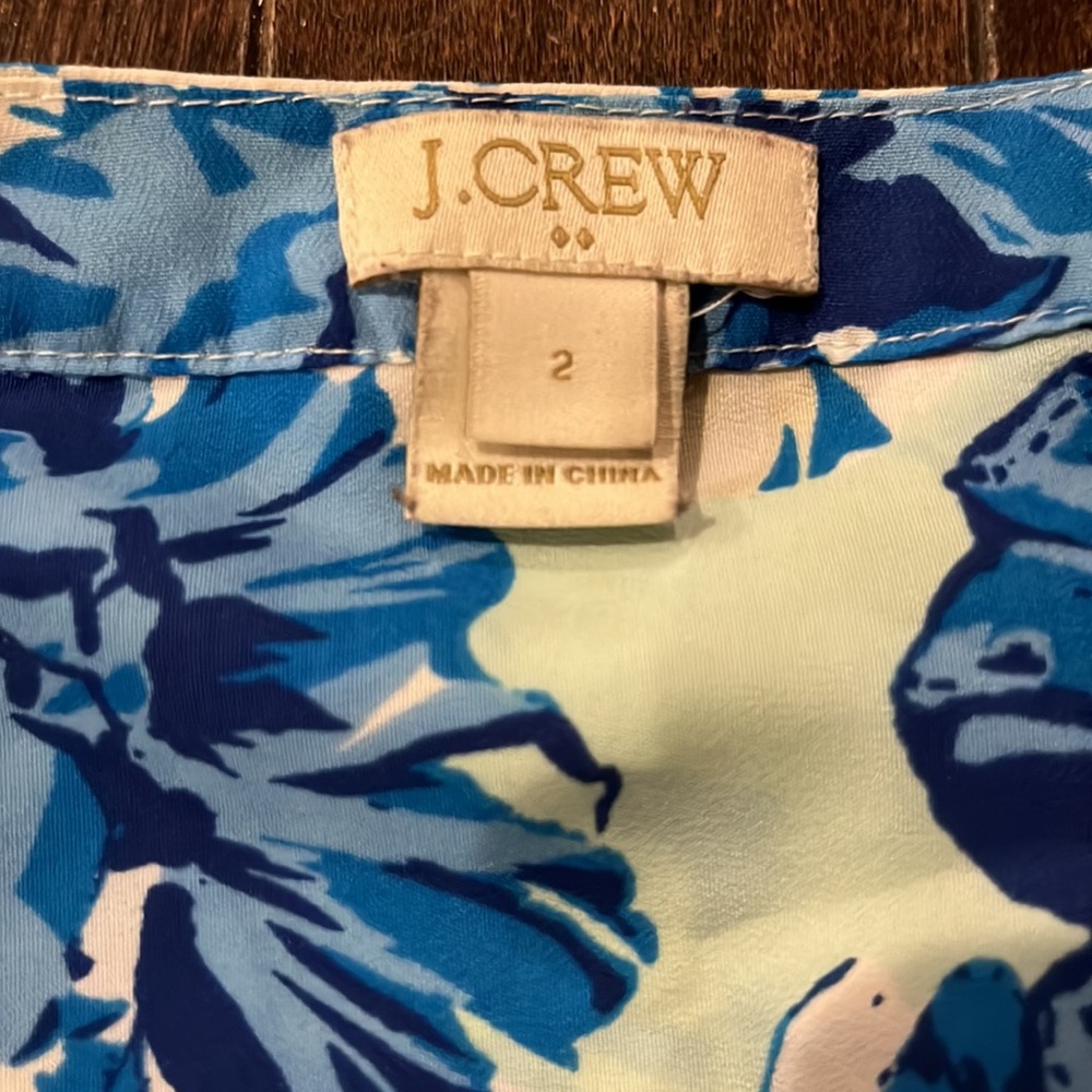 J. Crew Hydrangea Print Polyester Shell - image 2